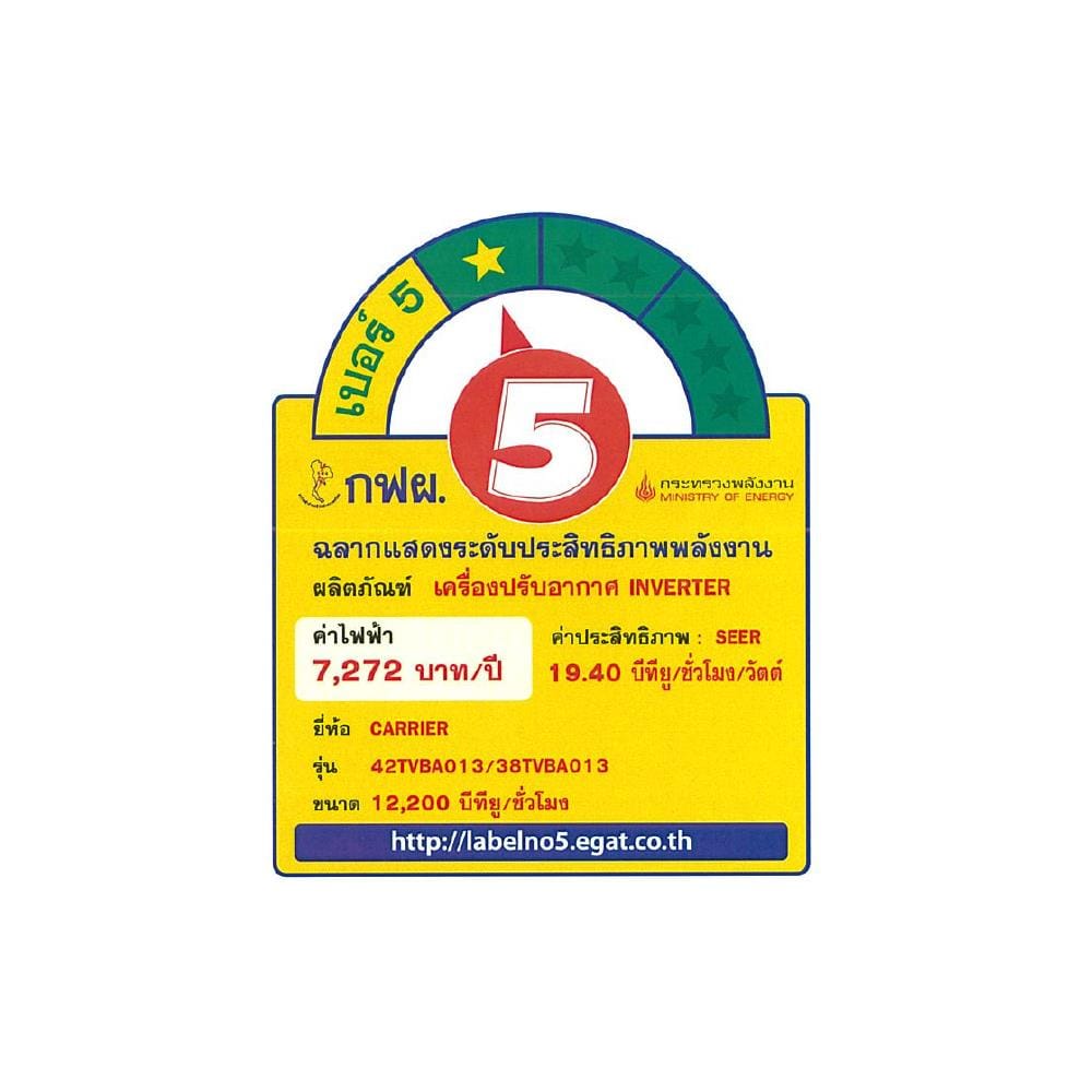 แอร์ผนัง CARRIER 42TVBA013/38TVBA013 12200 บีทียู อินเวอร์เตอร์