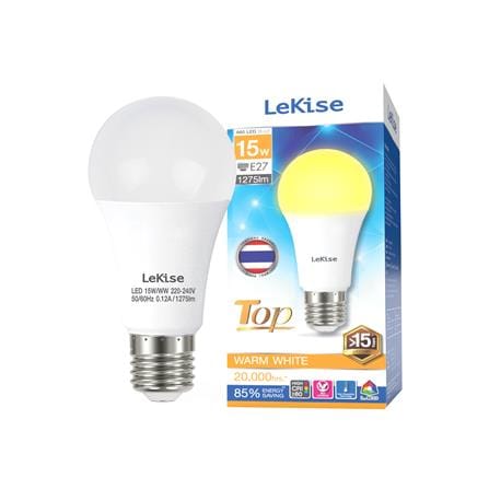 หลอด LED LEKISE A60 TOP 15 วัตต์ WARMWHITE E27_1