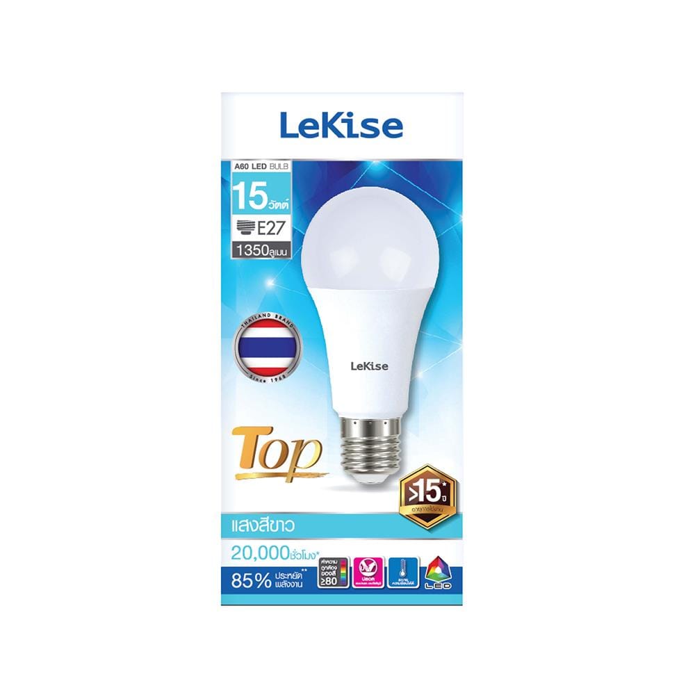 หลอด LED LEKISE A60 TOP 15 วัตต์ DAYLIGHT E27