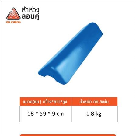 ครอบปิดชาย ลอนคู่ ตราห้าห่วง 18x59x9 ซม. สีฟ้ารุ่งอรุณ_2