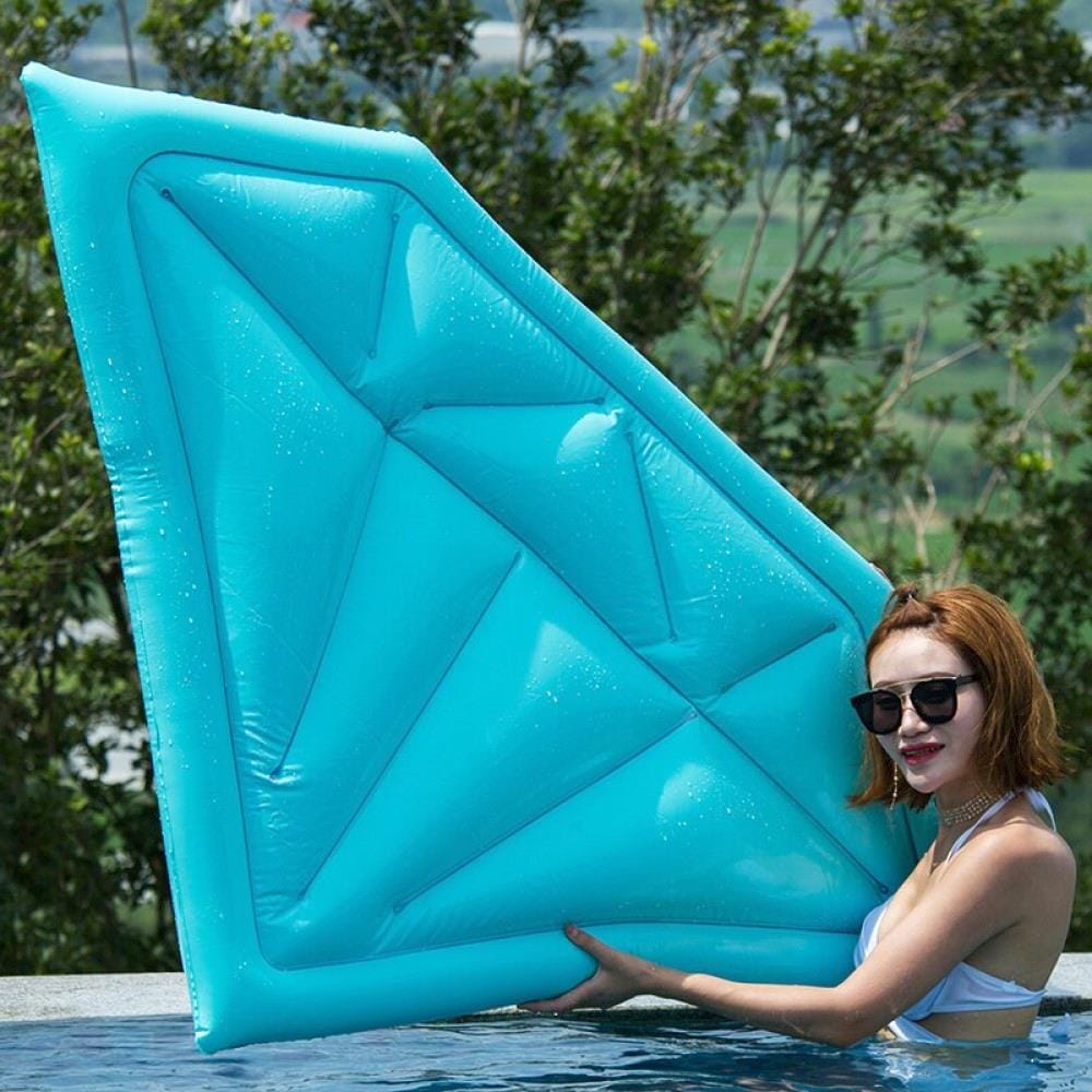 แพยาง FLOAT ME SUMMER รูปเพชร สีฟ้า