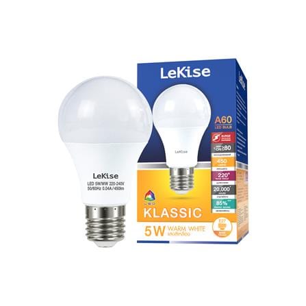 หลอด LED LEKISE A60 KLASSIC 5 วัตต์ WARMWHITE E27_3