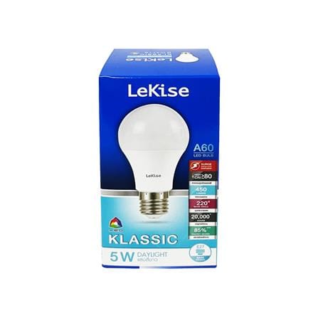 หลอด LED LEKISE A60 KLASSIC 5 วัตต์ DAYLIGHT E27_1