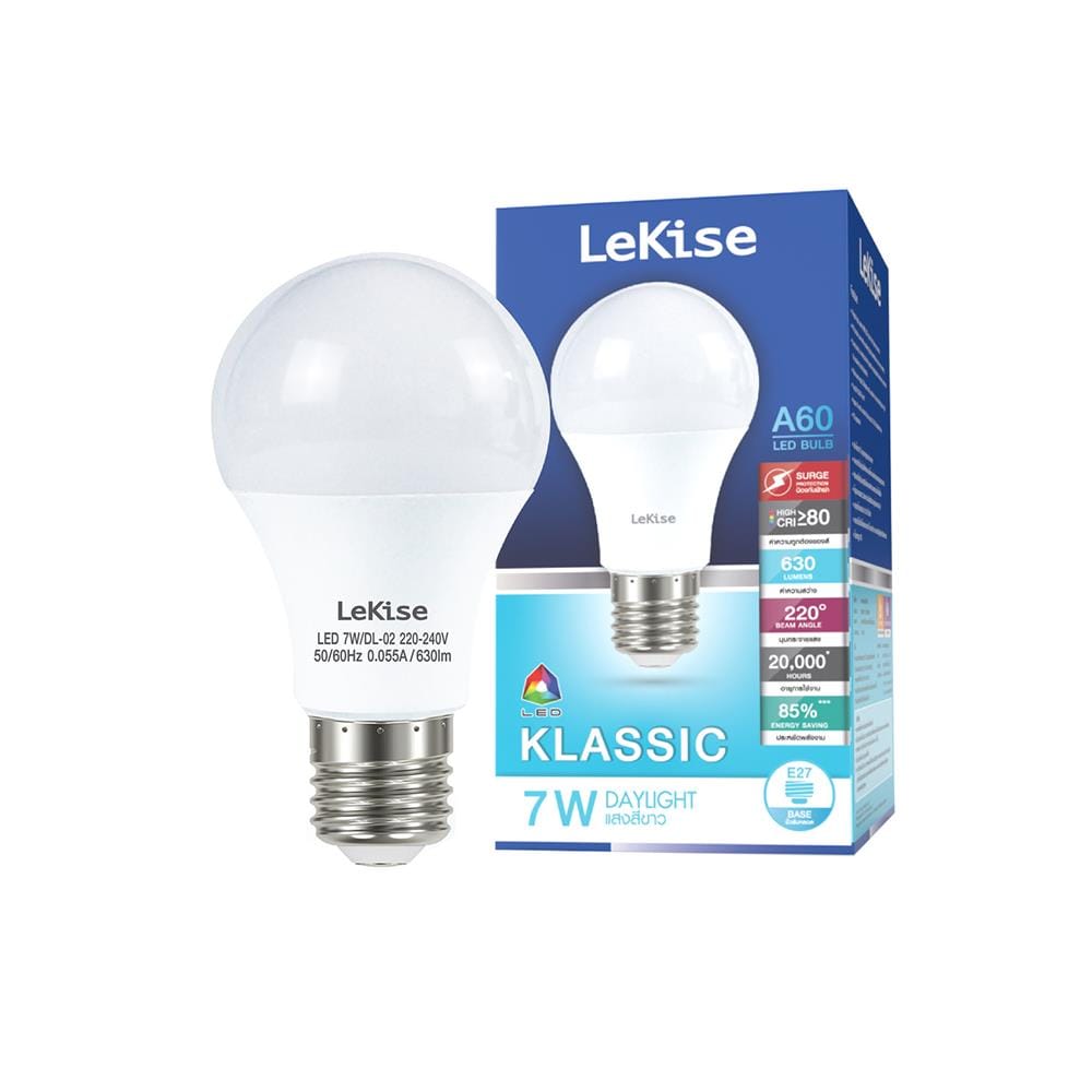 หลอด LED LEKISE A60 KLASSIC 7 วัตต์ DAYLIGHT E27