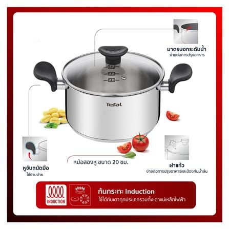 หม้อต้มพร้อมฝาแก้ว 20 ซม. TEFAL PRIMARY IH_2