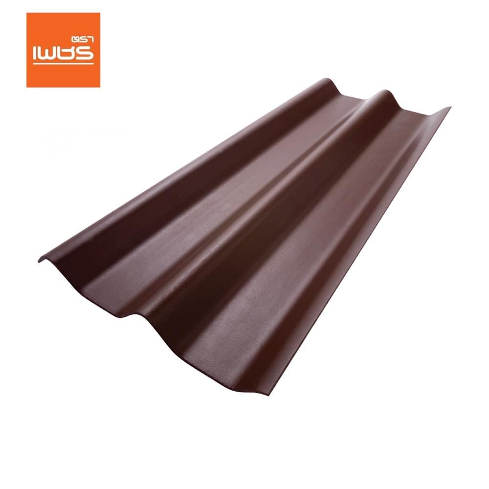กระเบื้องหลังคา ลอนคู่ ตราเพชร 0.4x50x120 ซม. สีน้ำตาลสุขสันต์