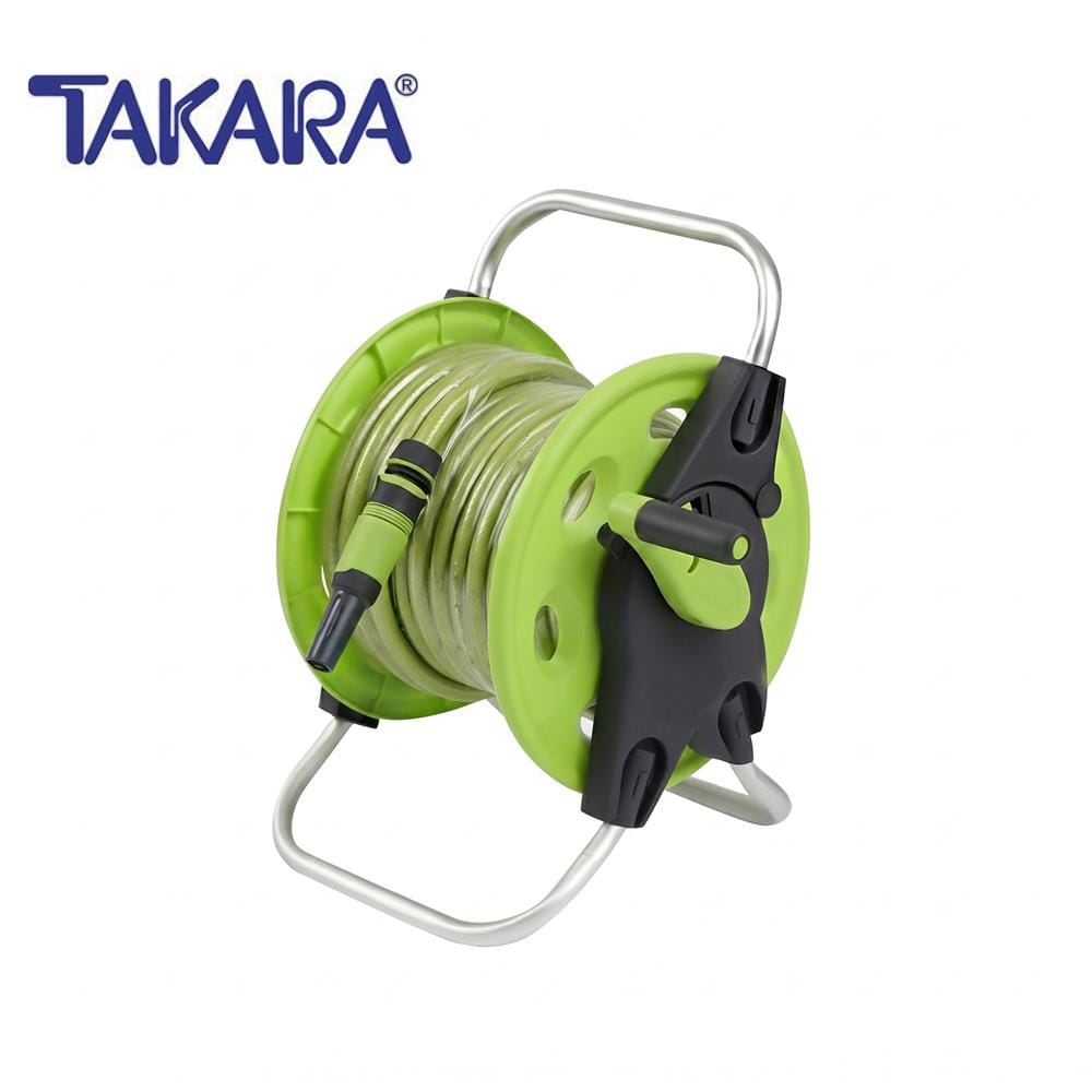สายยางโรลตั้งพื้น TAKARA DARIA DGT1130-S 1/2 นิ้ว x 20 ม. สีเขียว/เทา