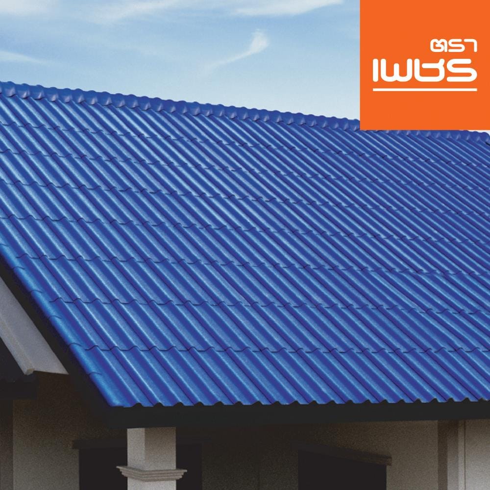 กระเบื้องหลังคา ลอนคู่ ตราเพชร 0.4x50x120 ซม. สีฟ้ารุ่งโรจน์
