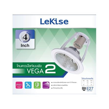 ดาวน์ไลท์ LEKISE VEGA2 4 นิ้ว สีขาว กลม_2