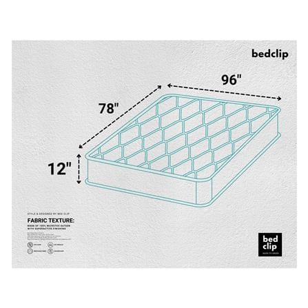 ผ้าปูที่นอน 8 ฟุต BED CLIP MICROTEX สีขาว_3