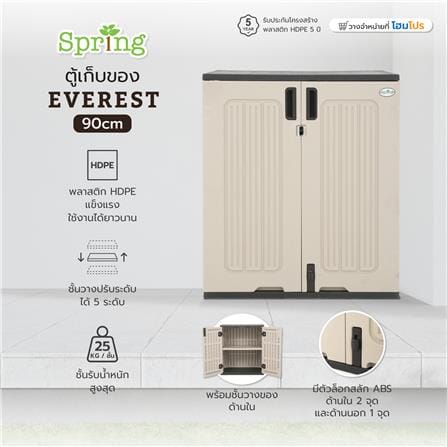 ตู้เก็บของ HDPE SPRING EVEREST 90 ซม._10