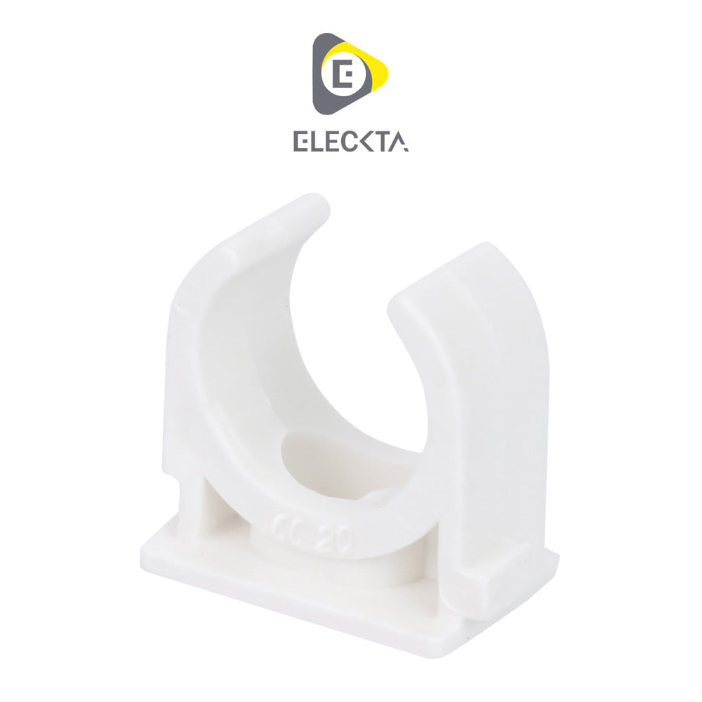 คลิปก้ามปู ELECKTA 20 มม. สีขาว (แพ็ก 10 ชิ้น)