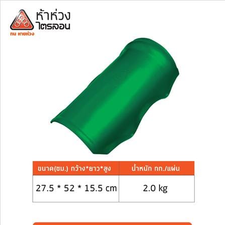 ครอบสันตะเข้ ไตรลอน ตราห้าห่วง 27.5x52x15.5 ซม. สีเขียวมุกแพลทตินั่ม_2