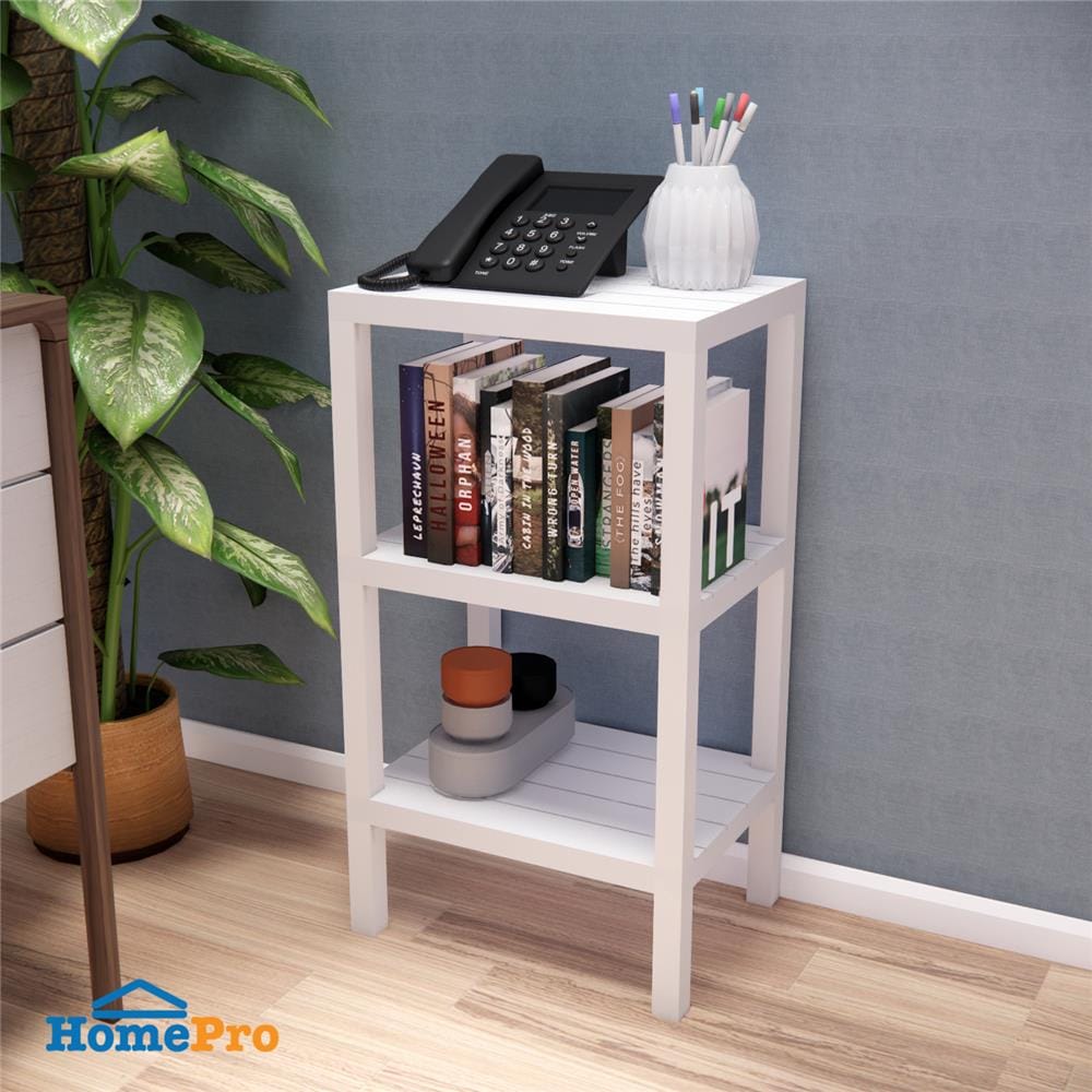 ชั้นวางของ 3 ชั้น STACKO BRICK 30x40x73 ซม. สีขาว
