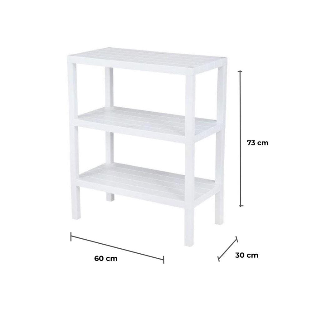 ชั้นวางของ 3 ชั้น STACKO BRICK 30x60x73 ซม. สีขาว