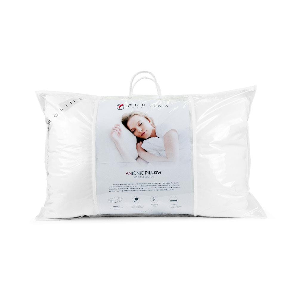 หมอนหนุน ไมโครไฟเบอร์ FROLINA ANIONIC 19x29 นิ้ว สีขาว