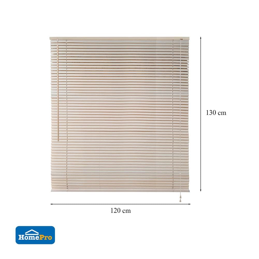 มู่ลี่ ไวนิล HOME LIVING STYLE WOOD 120x130 ซม. สีครีม