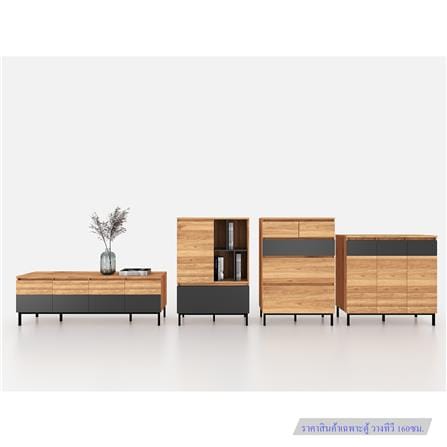 ตู้วางทีวี FURDINI THEO 160 ซม. สีฮันนี่วอลนัท/กราไฟท์_6