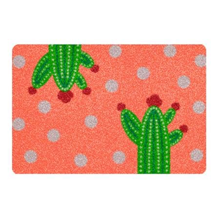 พรม PRAW TROPICAL CACTUS 50X75 ซม. สีชมพู