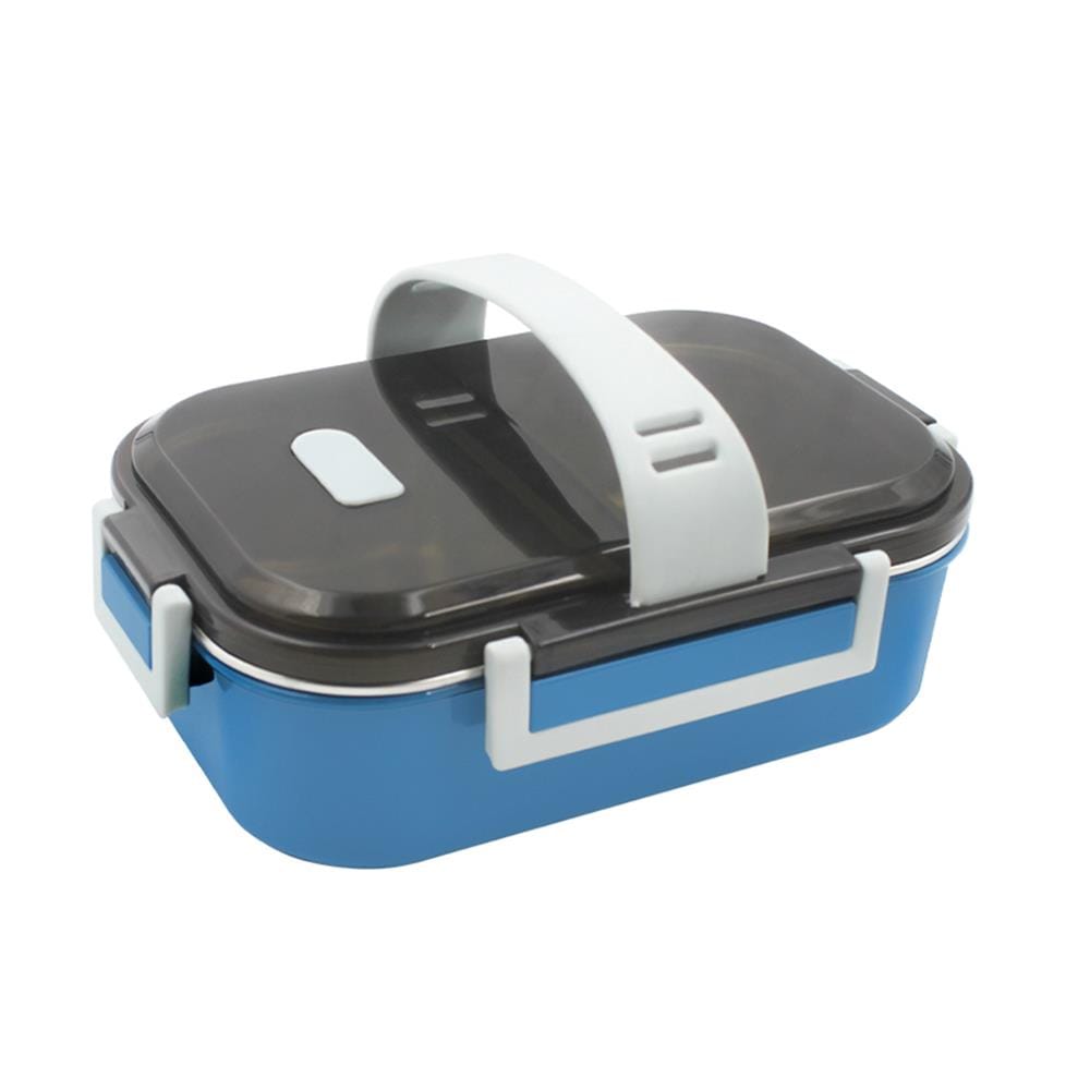 กล่องอาหาร 1 ลิตร 2 ช่อง+หูหิ้ว KECH LUNCH BOX สีน้ำเงิน