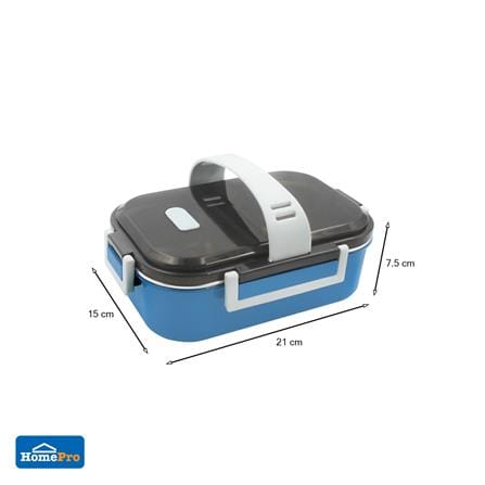กล่องอาหาร 1 ลิตร 2 ช่อง+หูหิ้ว KECH LUNCH BOX สีน้ำเงิน_5