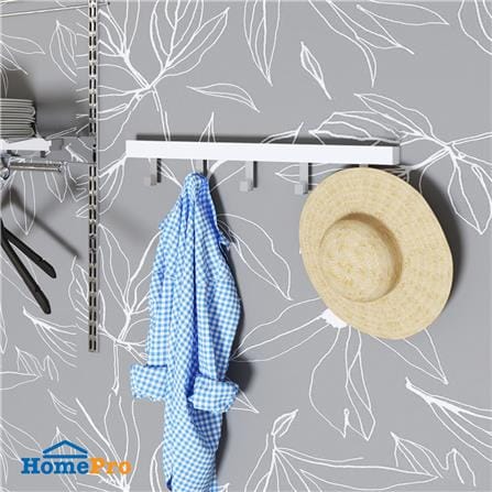แผ่นติดผนัง 5 ขอแขวน STACKO ERICA 58x3.5x8 ซม. สีขาว_3