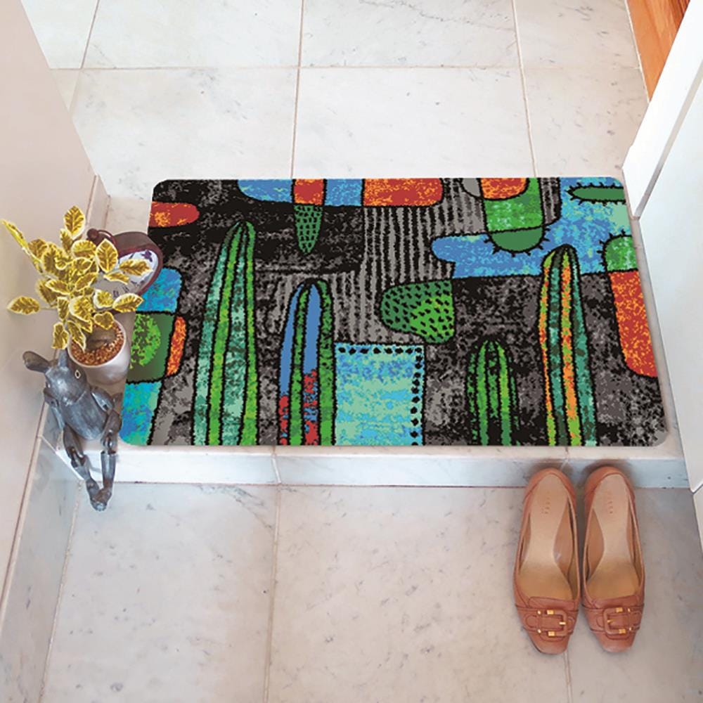 พรม PRAW CACTUS ABSTRACT B 50X75 ซม. สีเทา