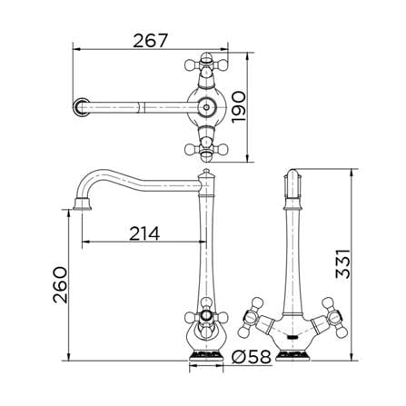ก๊อกซิงค์ผสม KARAT FAUCET KF-73-521-53 ROSEGOLD_1