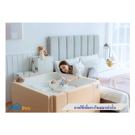 คอกกั้นเด็ก GEKO ไซซ์ L หนัง PU สีน้ำตาล/ครีม_3