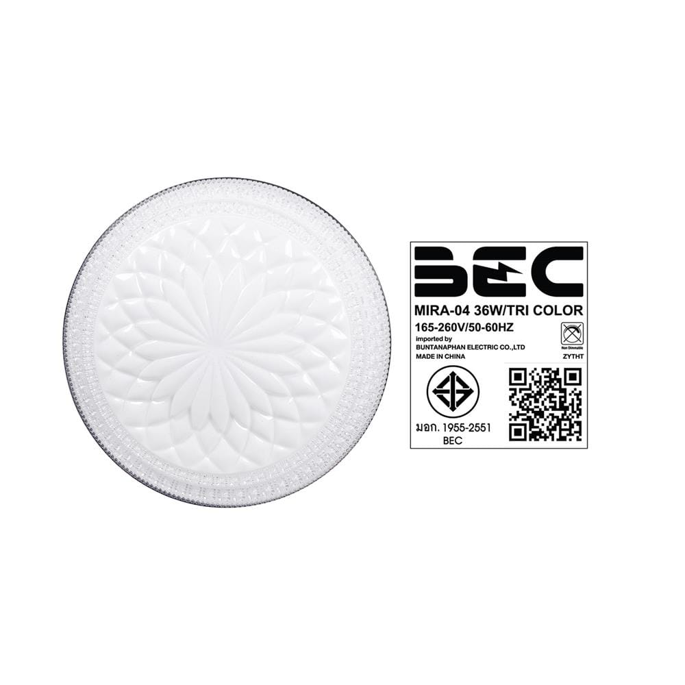 ไฟเพดาน LED BEC MIRA-04 15 นิ้ว 36 วัตต์ DAYLIGHT/COOL WHITE/WARM WHITE สีขาว