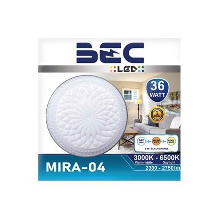 ไฟเพดาน LED BEC MIRA-04 15 นิ้ว 36 วัตต์ DAYLIGHT/COOL WHITE/WARM WHITE สีขาว_2