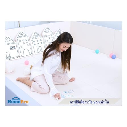 คอกกั้นเด็ก GEKO ไซซ์ 2x2 ม. หนัง PU สีเทา/ครีม_10