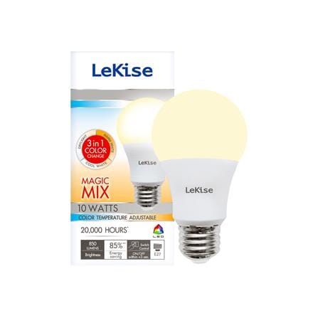 หลอด LED LEKISE MAGIC MIX 10 วัตต์ COOLWHITE DAYLIGHT WARMWHITE E27_2