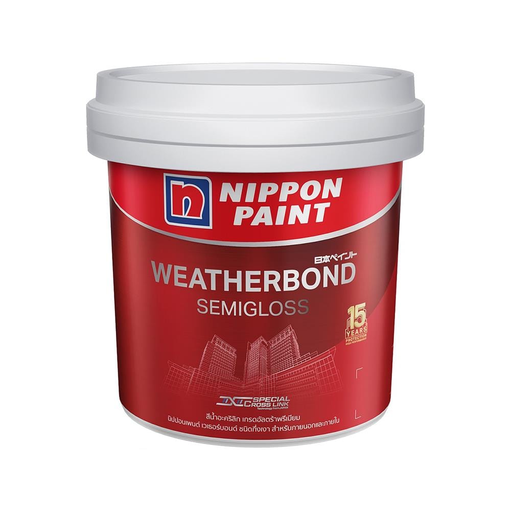 สีน้ำทาภายนอก NIPPON PAINT WEATHERBOND SG  BASE B 9L