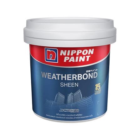 สีน้ำทาภายนอก NIPPON PAINT WEATHERBONDSHEEN BASE B 9L_0