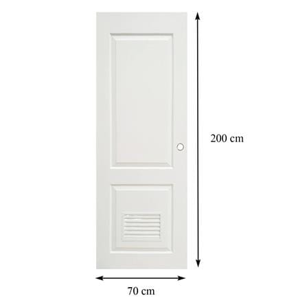 ประตูห้องน้ำ UPVC AZLE PZLS04 70X200 ซม. สีขาว เจาะลูกบิด_4