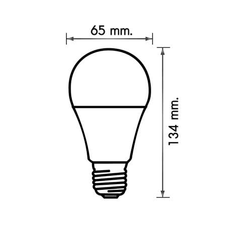 หลอด LED RACER A65 KATIE 16 วัตต์ DAYLIGHT E27 (แพ็ก 4 ชิ้น)_4