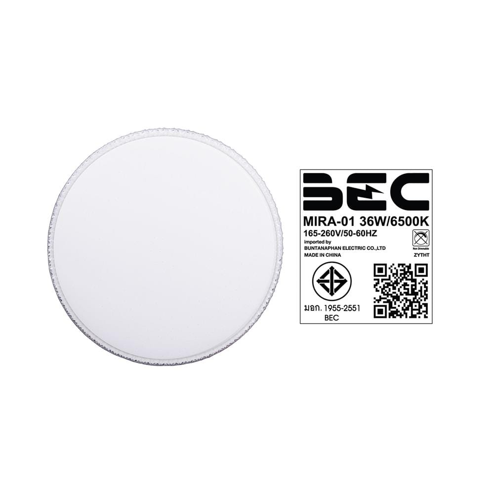 ไฟเพดาน LED BEC MIRA-01 15 นิ้ว 36 วัตต์ DAYLIGHT สีขาว