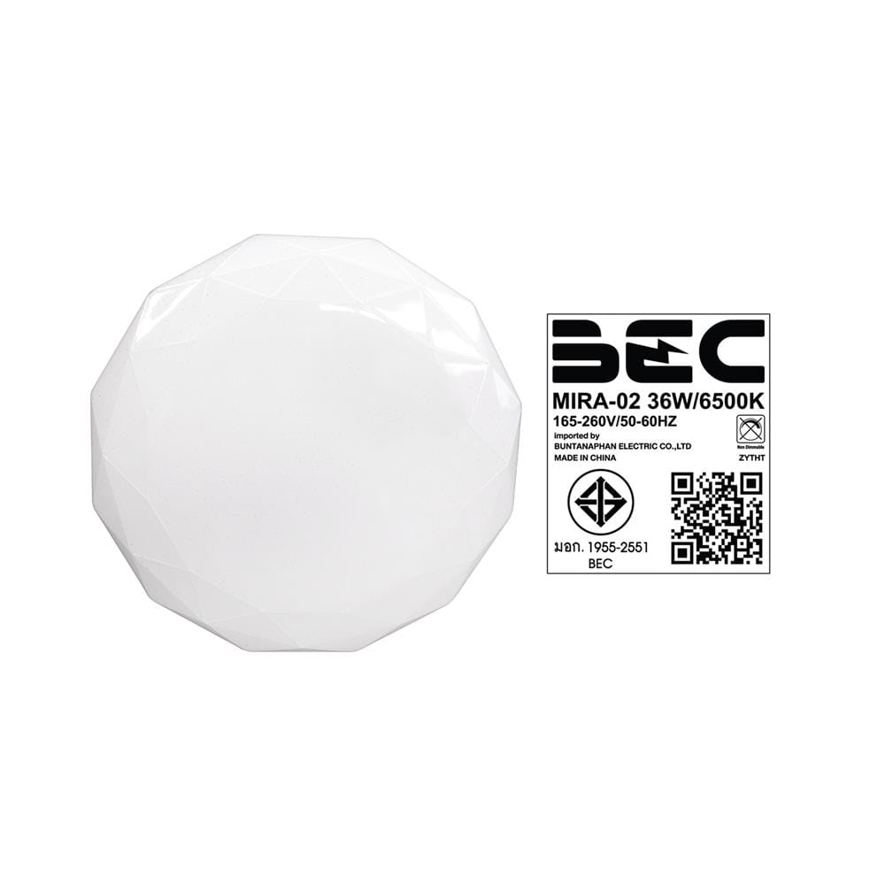 ไฟเพดาน LED BEC MIRA-02 15 นิ้ว 36 วัตต์ DAYLIGHT สีขาว