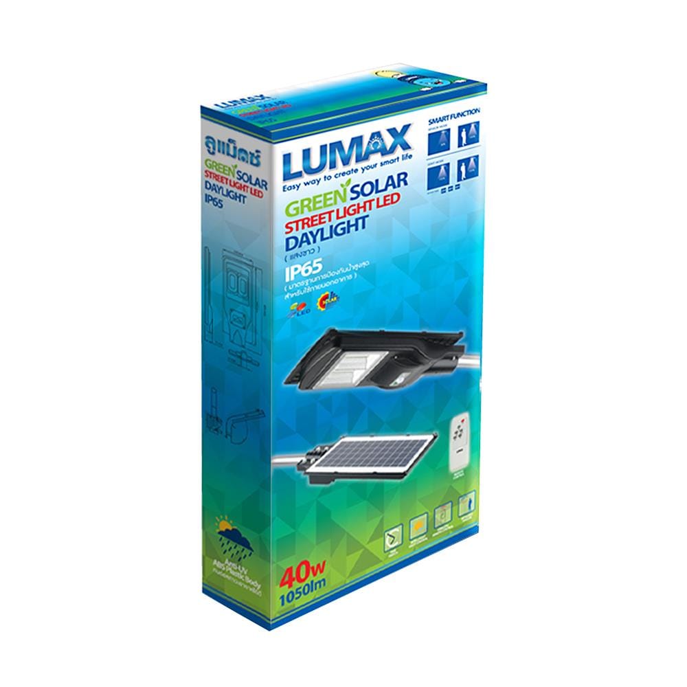 ไฟถนน SOLAR LUMAX 58-00282 40 วัตต์ DAYLIGHT สีดำ