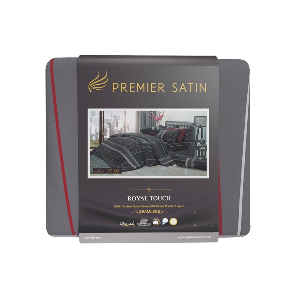 ชุดผ้าปูที่นอน 5 ฟุต (ชุด 3 ชิ้น) PREMIER SATIN ROYAL TOUCH PC109