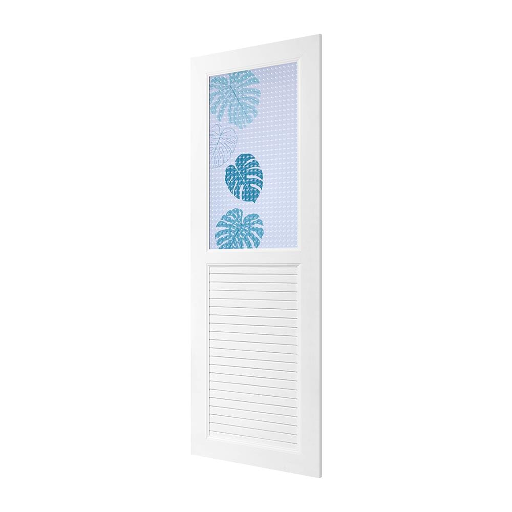 ประตูห้องน้ำ UPVC AZLE AZ112 MONSTERA 70X200 ซม. สีขาว พร้อมวงกบ ไม่เจาะลูกบิด