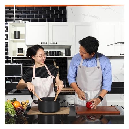 ชุดกันเปื้อน KECH BASIC GRID สีเทา_5