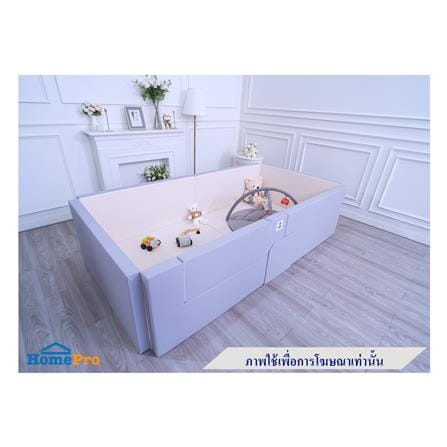 คอกกั้นเด็ก GEKO ไซซ์ S หนัง PU สีเทา/ครีม_2