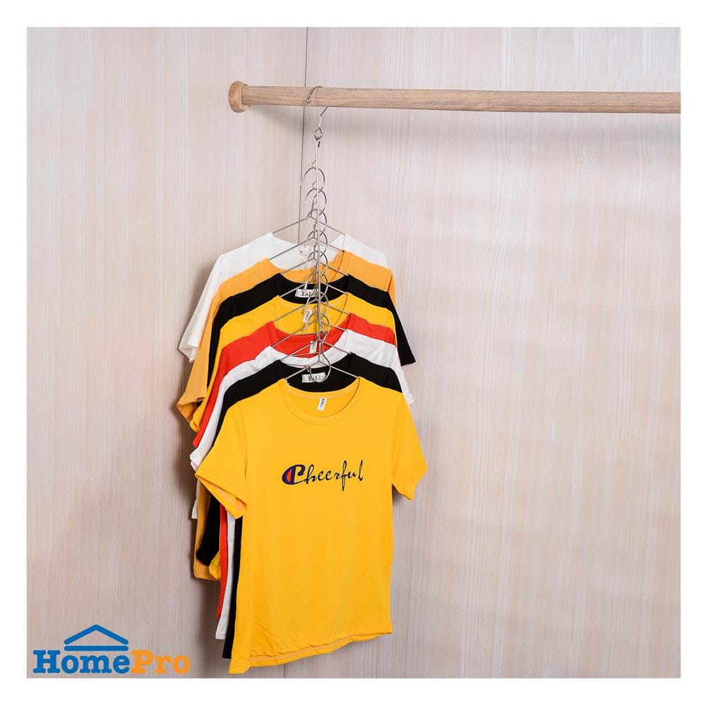 ขอแขวนไม้แขวนเสื้อ 8 ช่องสเตนเลส PLIM