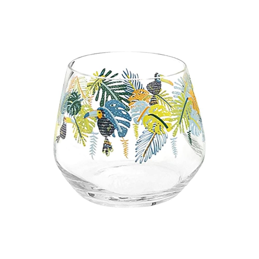 แก้วน้ำ 345ml OCEAN GLASS JUNGLE LEAVES แพ็ค 2 ใบ