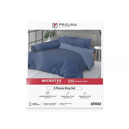 ชุดผ้าปูที่นอน 6 ฟุต 5 ชิ้น FROLINA MICROTEX SF002_2