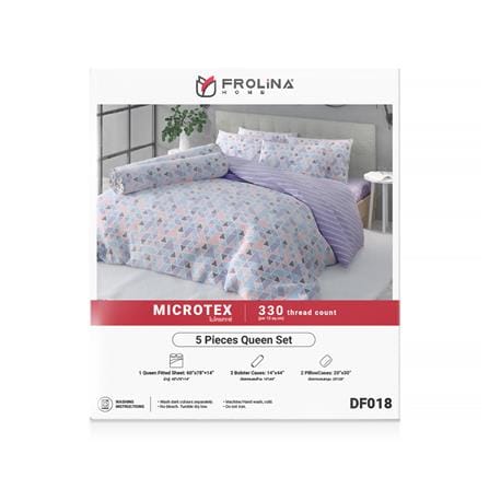 ชุดผ้าปูที่นอน 5 ฟุต 5 ชิ้น FROLINA MICROTEX DF018_2