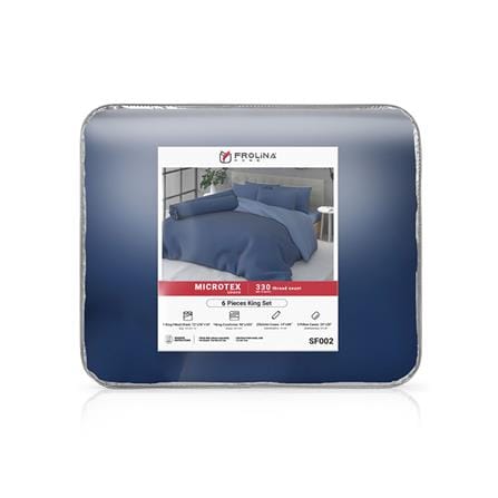 ชุดผ้าปูที่นอน 6 ฟุต 6 ชิ้น FROLINA MICROTEX SF002_2