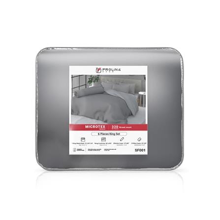 ชุดผ้าปูที่นอน 6 ฟุต 6 ชิ้น FROLINA MICROTEX SF001_2
